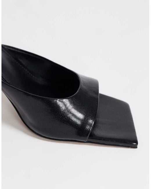 TOPSHOP Black Octavia Strappy High Diamante Heel Sandal