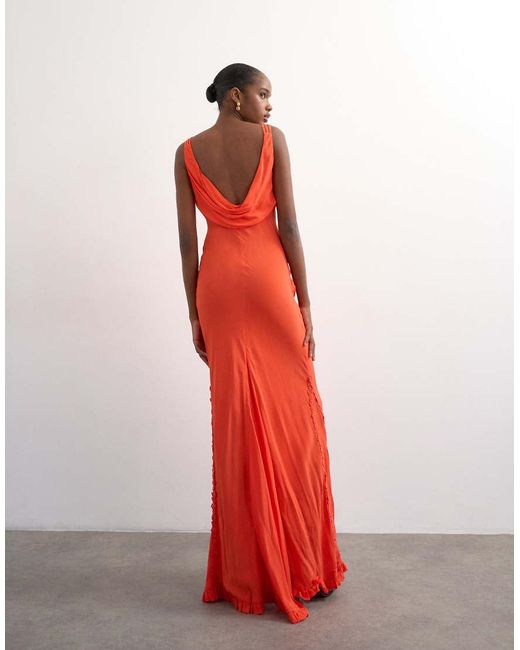 TOPSHOP Embroidered Maxi Occasion Dress