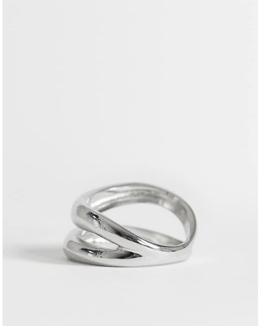 TOPSHOP White Rosie Waterproof Stainless Steel Ring