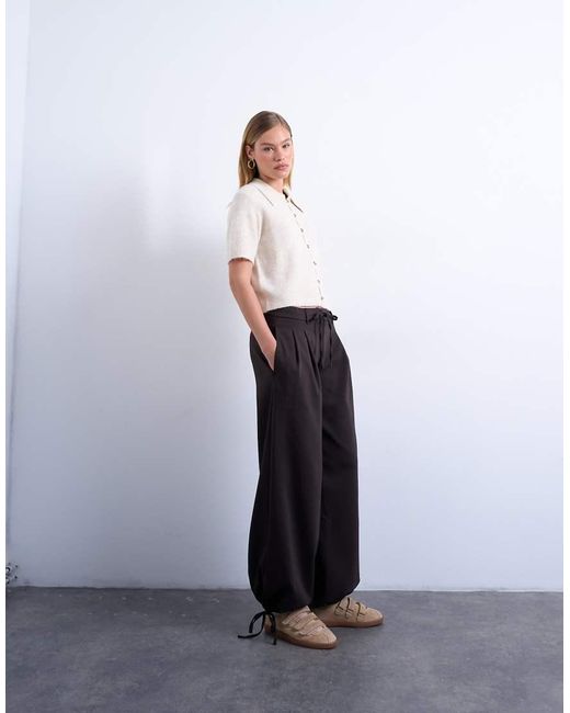 TOPSHOP White Knitted Open Button Detail Cardigan