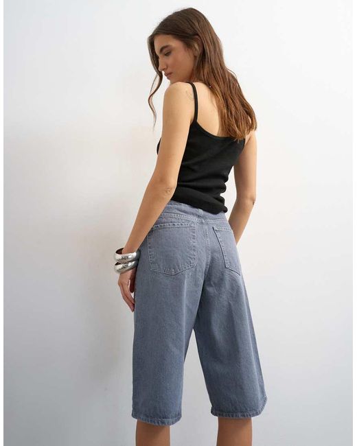 TOPSHOP Blue Denim Bermuda Shorts