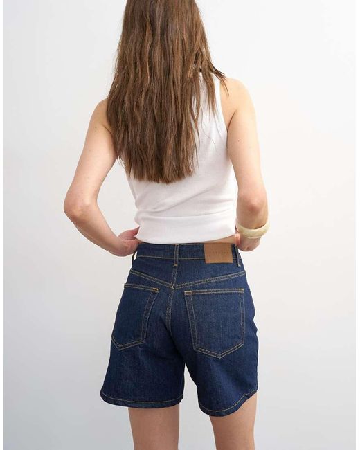 TOPSHOP Blue Denim Editor Short