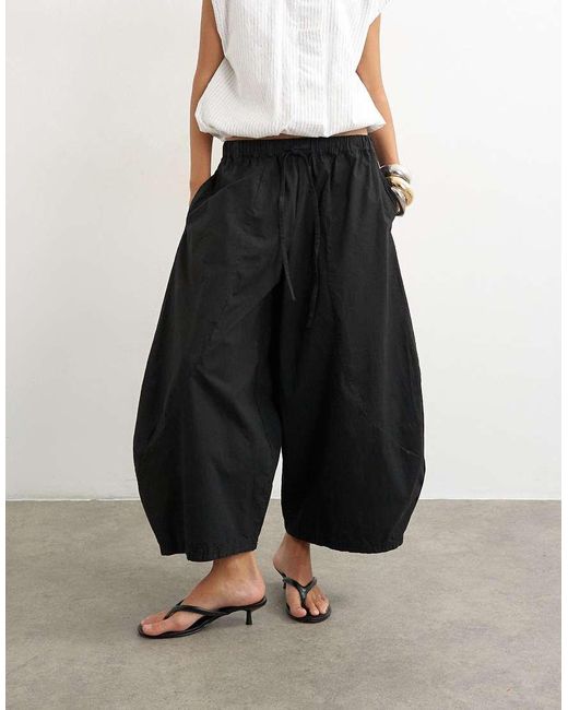 TOPSHOP Black Techy Horseshoe Trouser