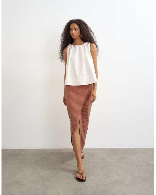 TOPSHOP White Wrap Maxi Skirt