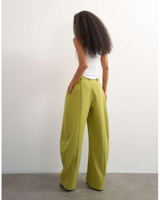 TOPSHOP Green Co Ord Barrel Trousers