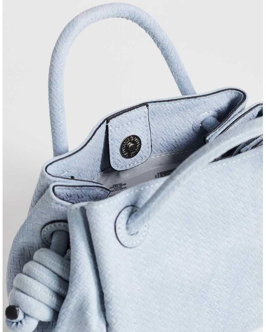 TOPSHOP Blue Jenny Grab Weave Bag