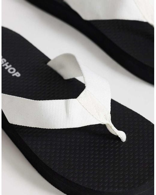TOPSHOP Black Molly Toe Thong Sandal