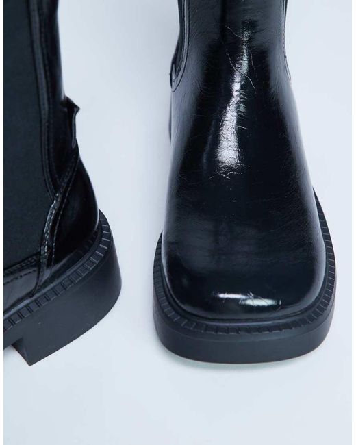 TOPSHOP Blue Lottie Chelsea Ankle Boot