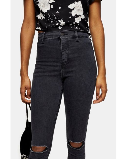 topshop black joni jeans belt loops