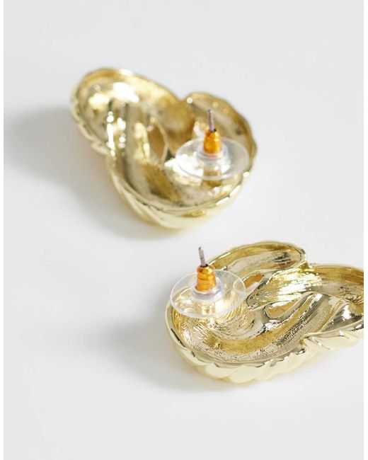 TOPSHOP Metallic Dean Asymmetric Hoop Earring