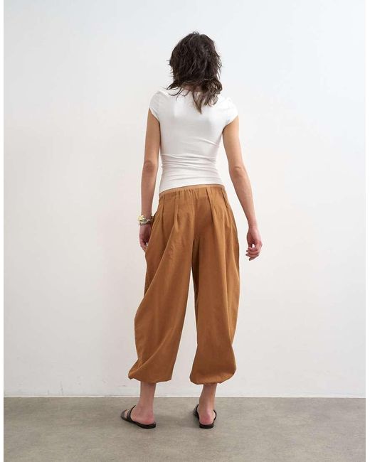 TOPSHOP White Poplin Balloon Trouser