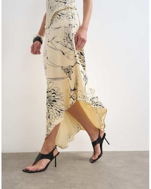 TOPSHOP White Co-Ord Bias Maxi Slip Skirt