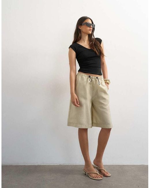 TOPSHOP Multicolor Taffeta A Line Longline Short