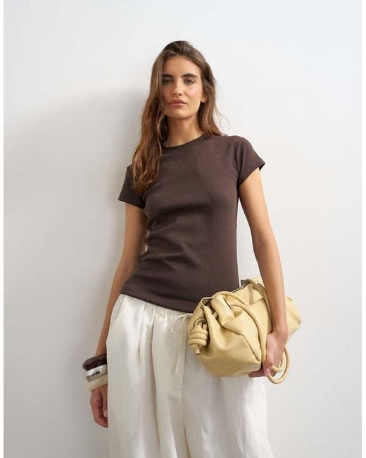TOPSHOP Brown Everyday Tee
