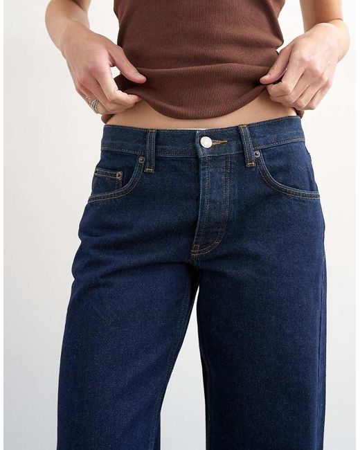 TOPSHOP Red Ember Low Rise Straight Leg Jeans