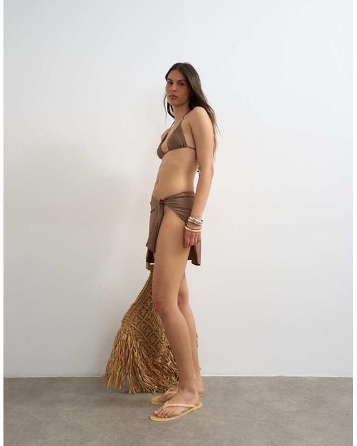 TOPSHOP Brown Glitter Sarong