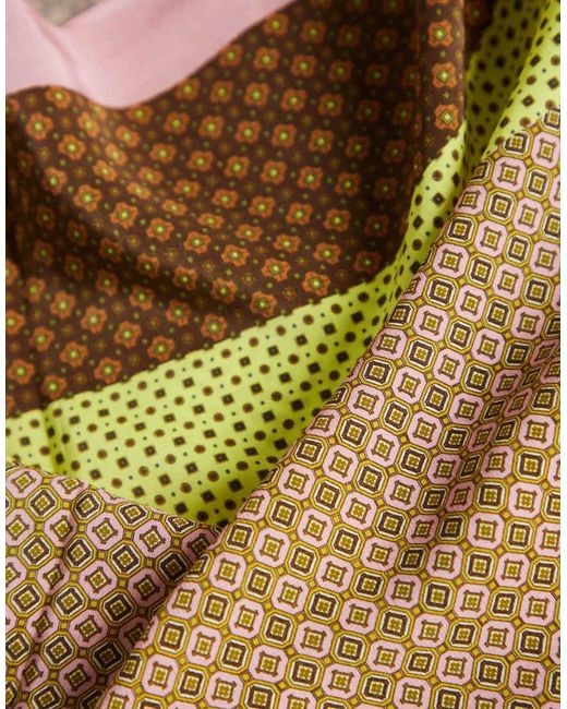 TOPSHOP Multicolor Geometric Print Waist Belt