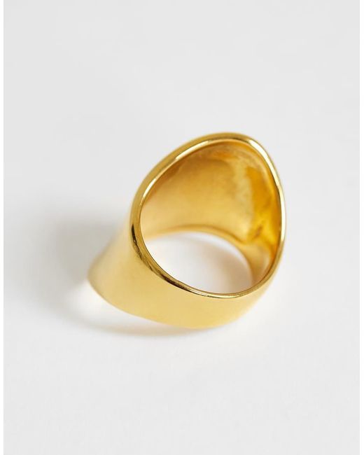 TOPSHOP Metallic Remi Waterproof Asymmetric Ring