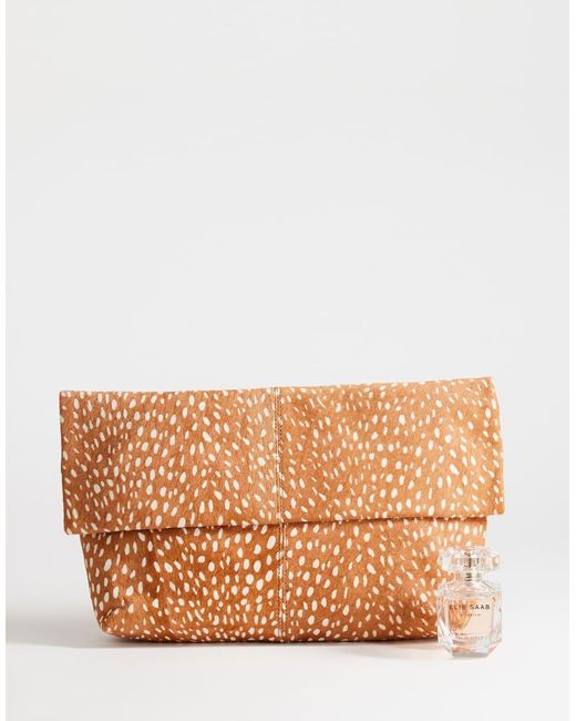 TOPSHOP Orange George Oversized Clutch Bag