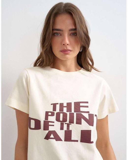 TOPSHOP White 'The Point Of It All' Graphic Tee