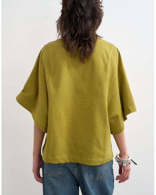 TOPSHOP Yellow Batwing T-Shirt