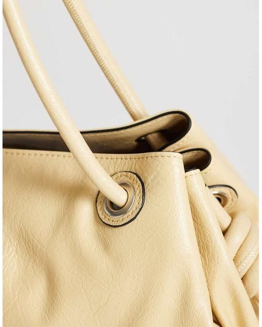 TOPSHOP Natural Maddie Large Shoulder Bag