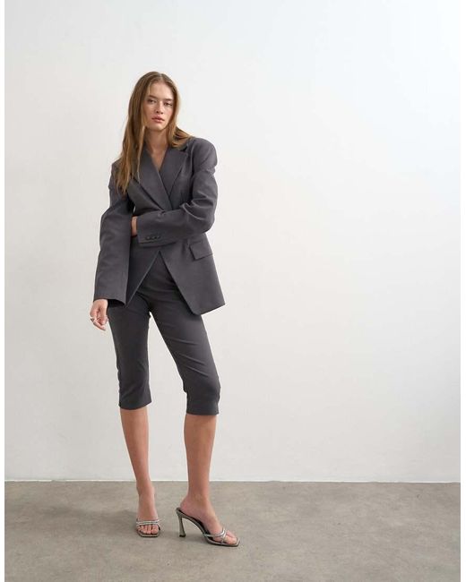 TOPSHOP Gray Co Ord Clean Cinched Blazer