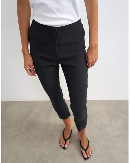 TOPSHOP White 3/Length Capri Trouser
