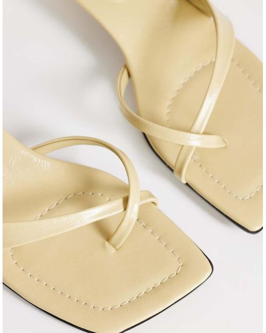 TOPSHOP White Solo Strappy Mule Mid Heel Sandal