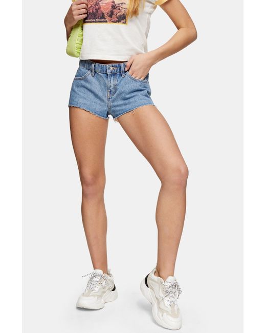 stone denim shorts