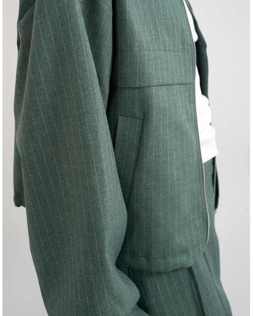 TOPSHOP Green Co Ord Funnel Neck Jacket