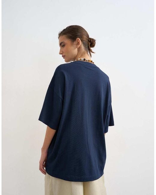 TOPSHOP White Oversized Dropped Shoulders Tee