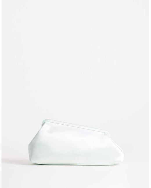 TOPSHOP White Anna Medium Angular Clutch Bag