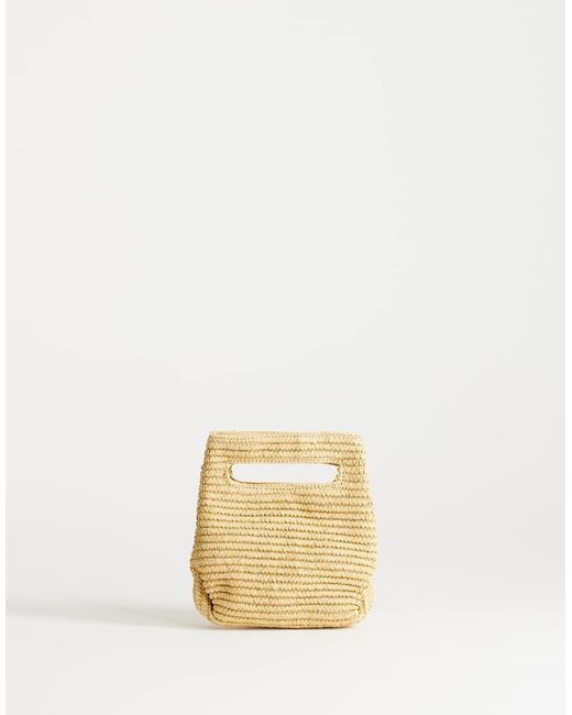 TOPSHOP Natural Stella Straw Small Grab Bag