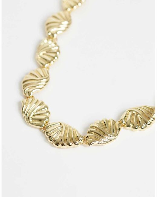 TOPSHOP Metallic Naleigh Swirl Necklace