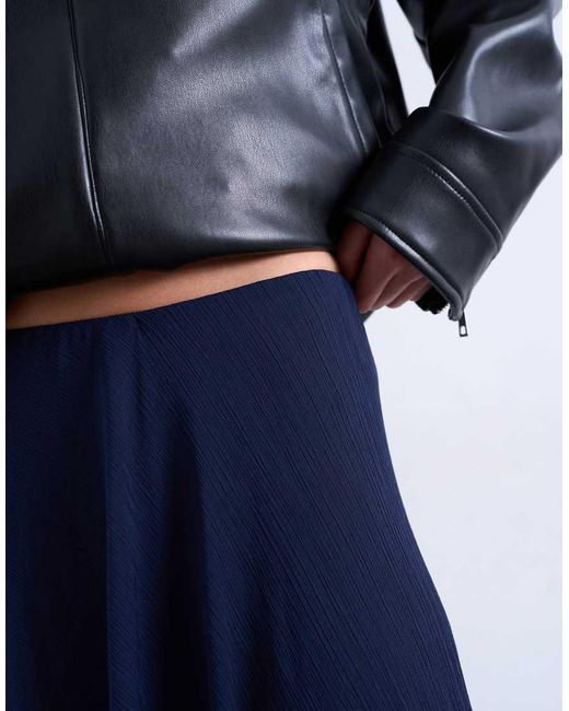 TOPSHOP Blue Sheer Full Circle Chiffon Maxi Skirt