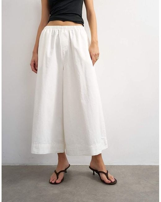 TOPSHOP White A Line Culotte