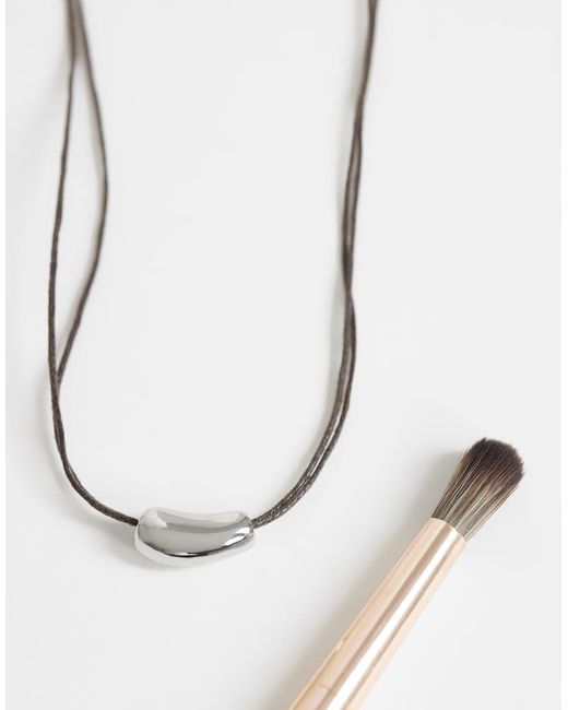 TOPSHOP Metallic Nasha Cord Necklace