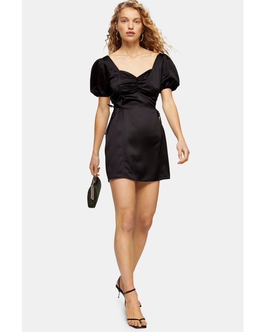 topshop velvet satin mini dress