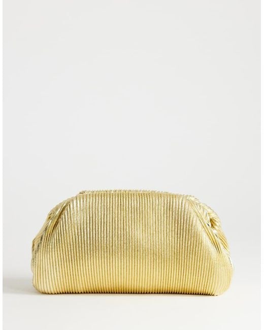TOPSHOP Yellow Golde Medium Clutch Bag
