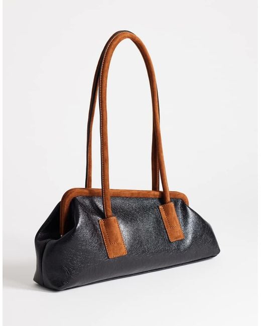 TOPSHOP White Sophie Medium Angular Shoulder Bag
