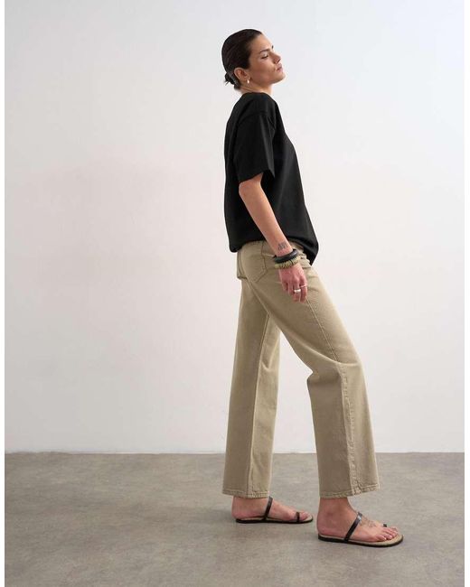 TOPSHOP Blue Ember Low Rise Straight Leg Jean
