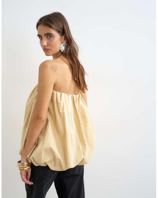 TOPSHOP Natural High Low Bubble Hem Bandeau