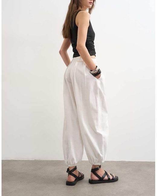 TOPSHOP White Balloon Trouser