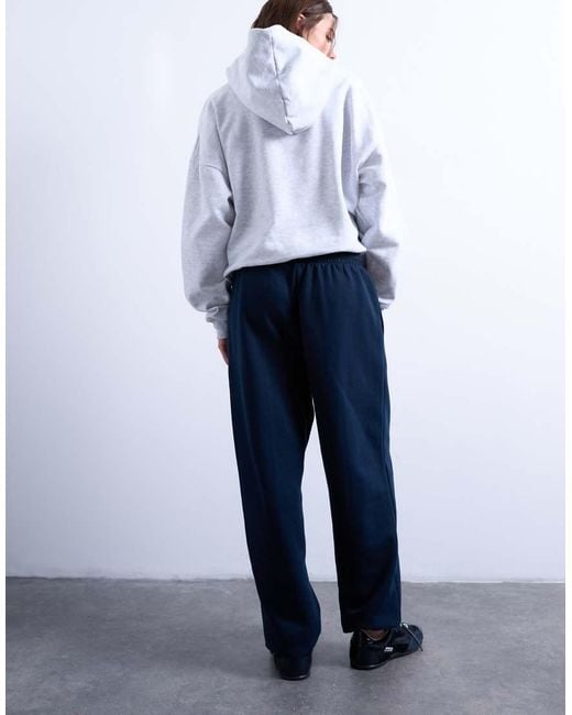 TOPSHOP Blue Pintuck Cuffed Jogger