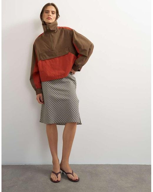 TOPSHOP Gray Co-Ord 90S Length Skirt