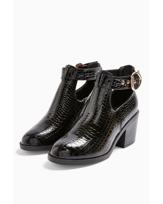 croc buckle boots