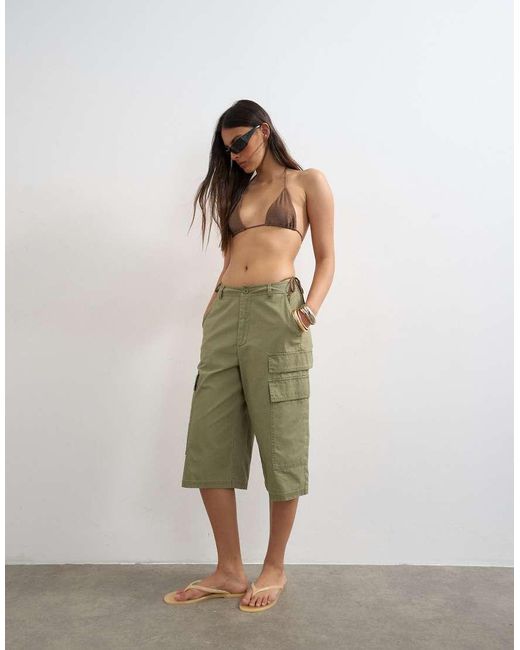 TOPSHOP Brown Kos Triangle Bikini Top