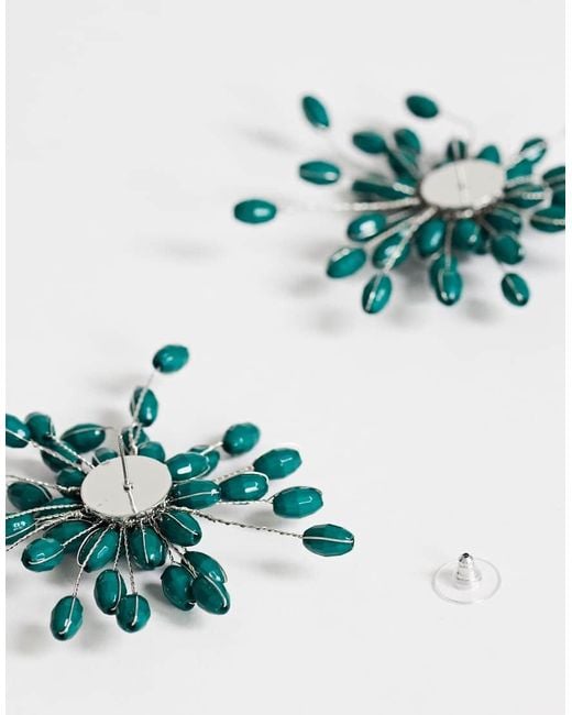 TOPSHOP Blue Echo Statement Hand-Made Stud Earring