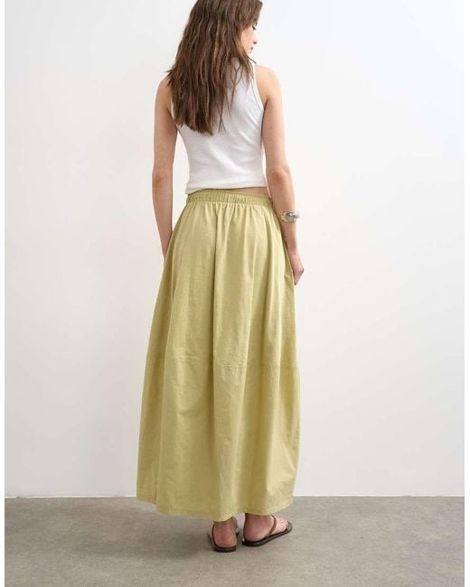 TOPSHOP Metallic Hybrid Balloon Maxi Skirt